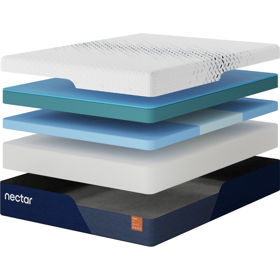 nectar ultra mem foam white mattress king   