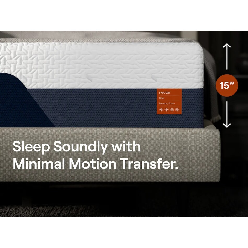 nectar ultra memory foam  white mattress cal king   