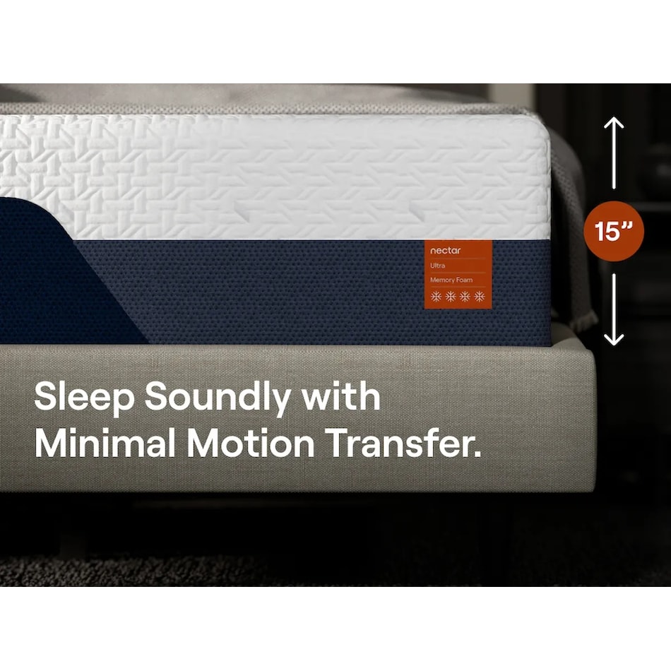 nectar ultra memory foam  white mattress queen   
