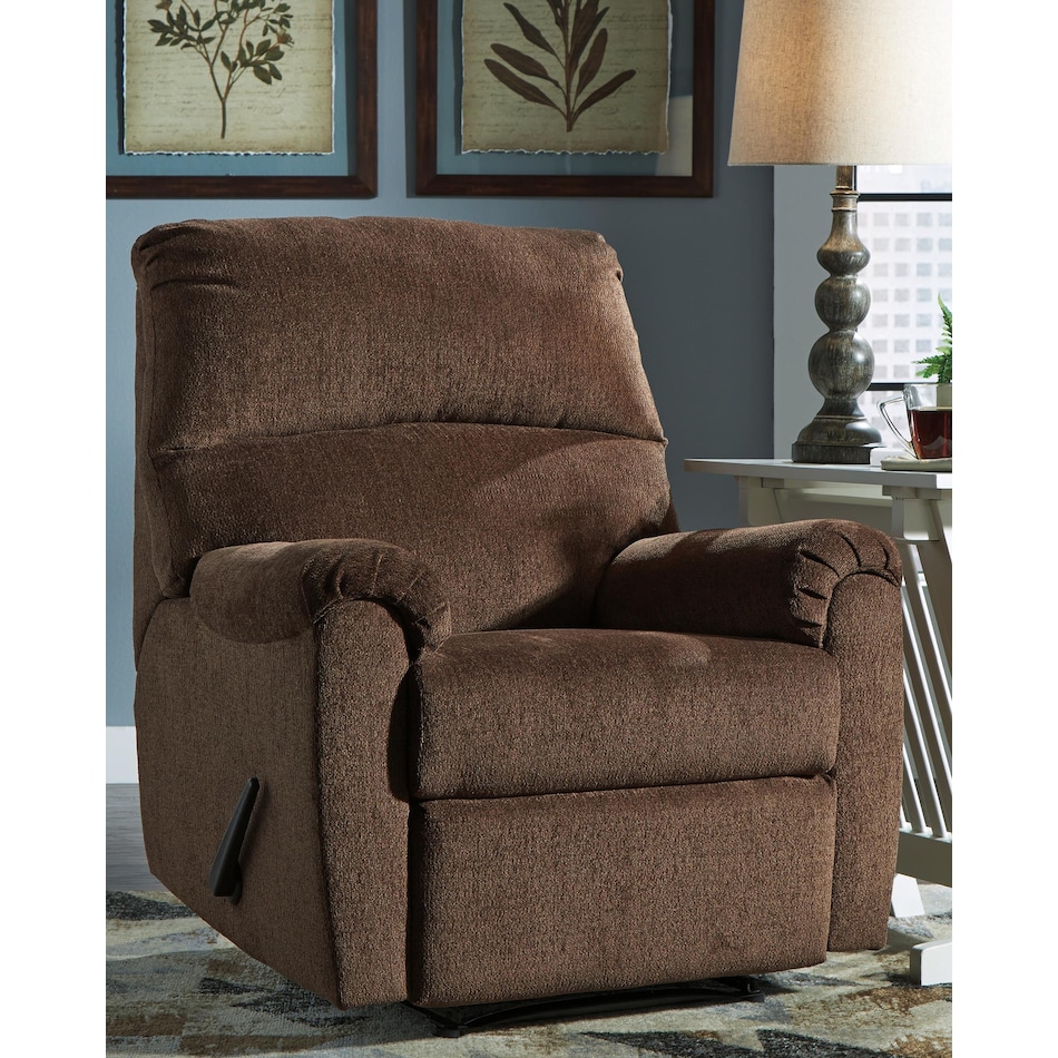 nerviano brown wall recliner   