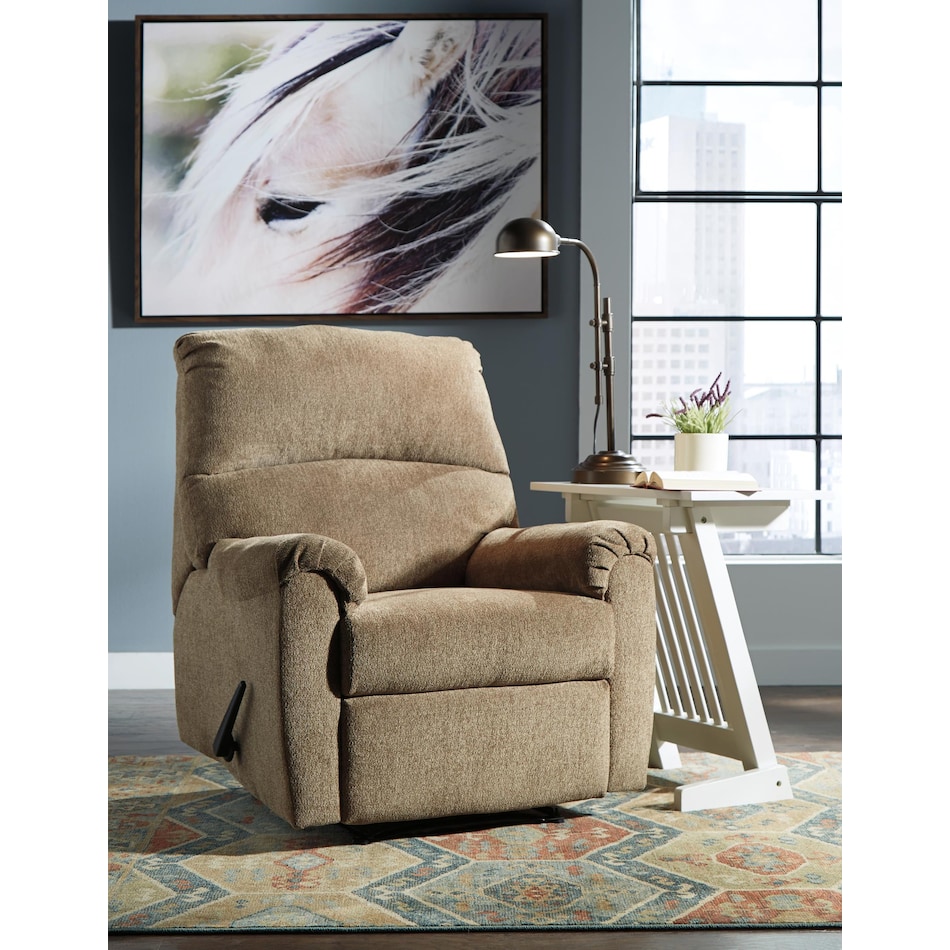 nerviano mocha wall recliner   