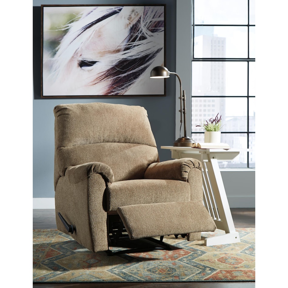 nerviano mocha wall recliner   