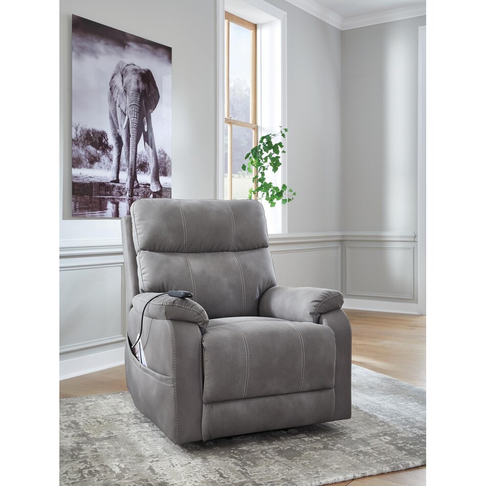 next gen durapella black gray lift recliner   