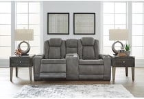 next gen durapella grey power reclining console loveseat   