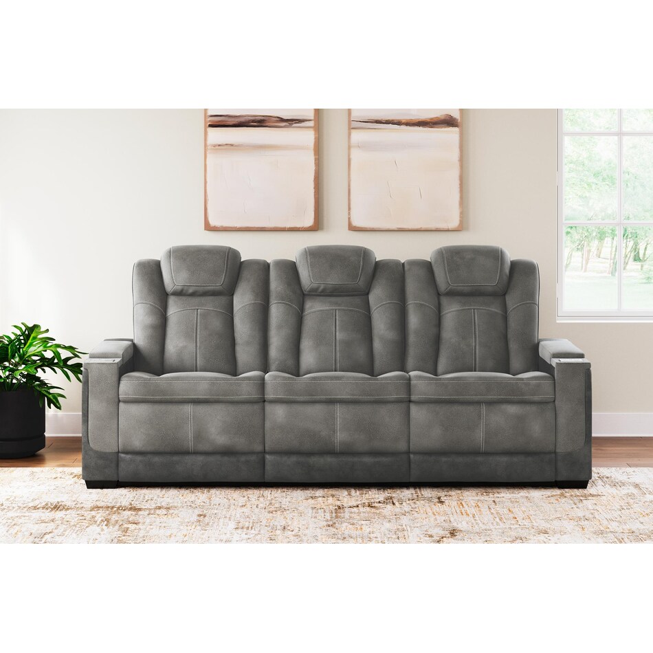 next gen durapella grey power reclining sofa   