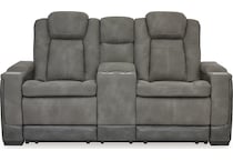 next gen durapella slate power reclining console loveseat   