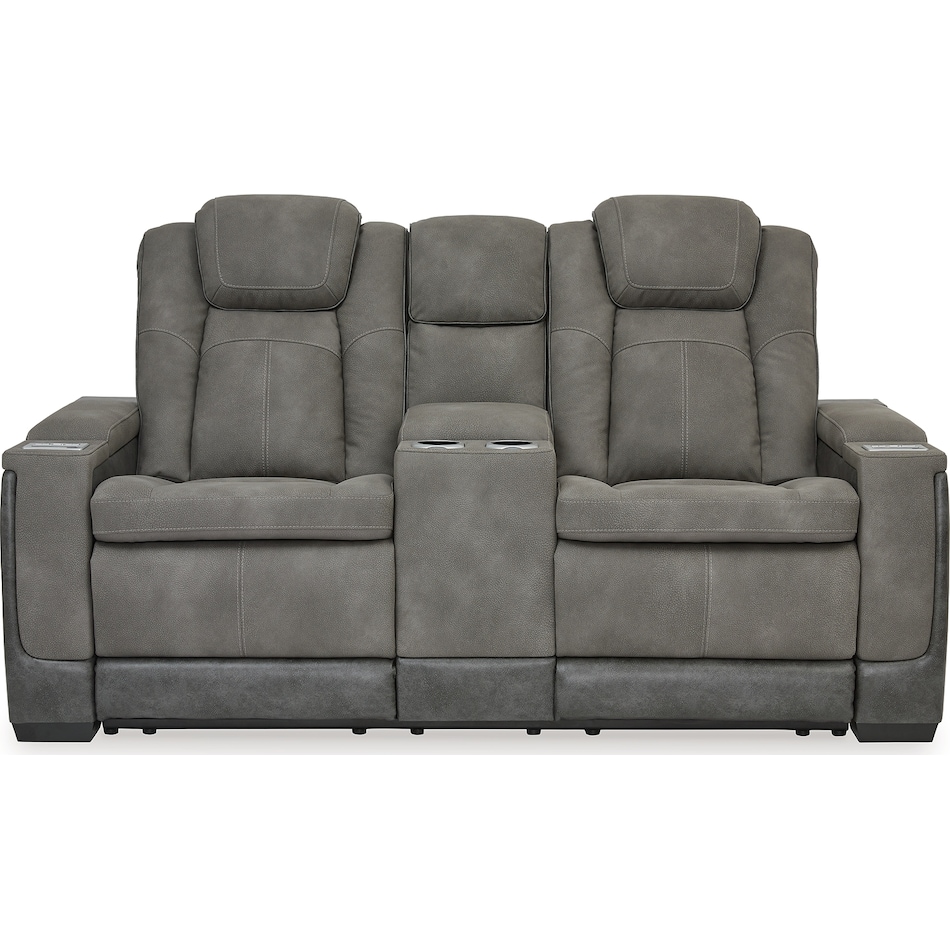 next gen durapella slate power reclining console loveseat   