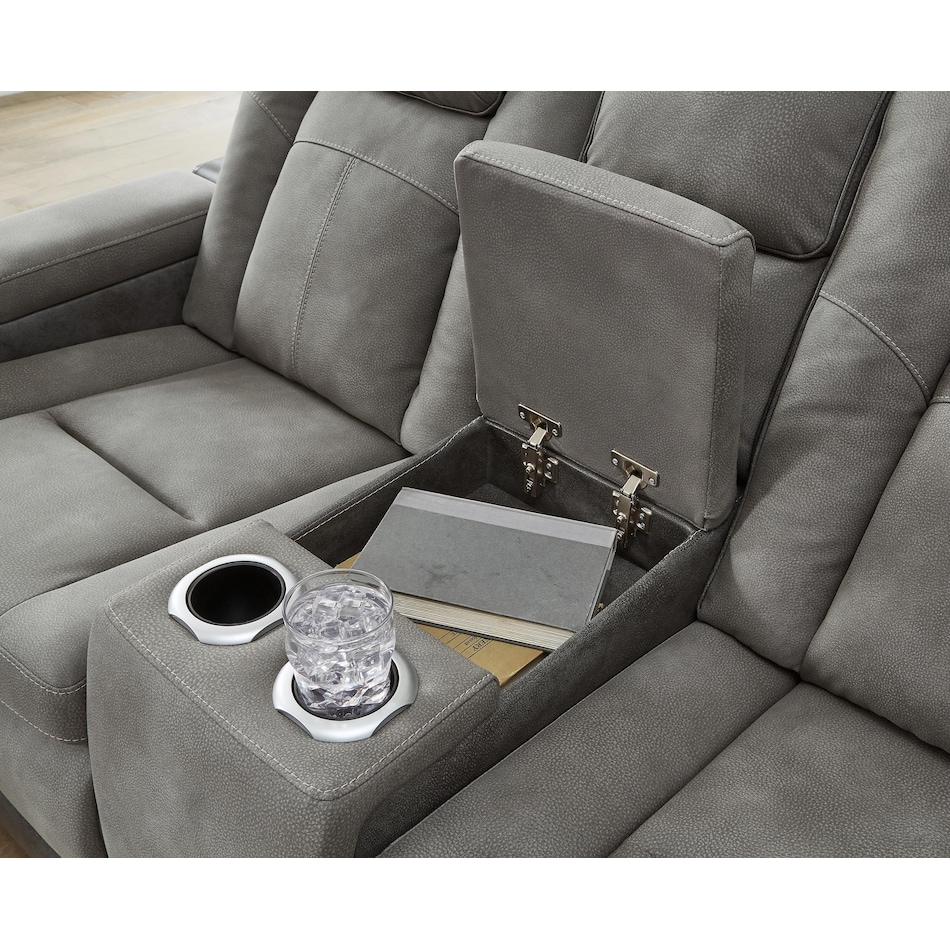 next gen durapella slate power reclining console loveseat   