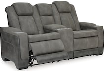 next gen durapella slate power reclining console loveseat   