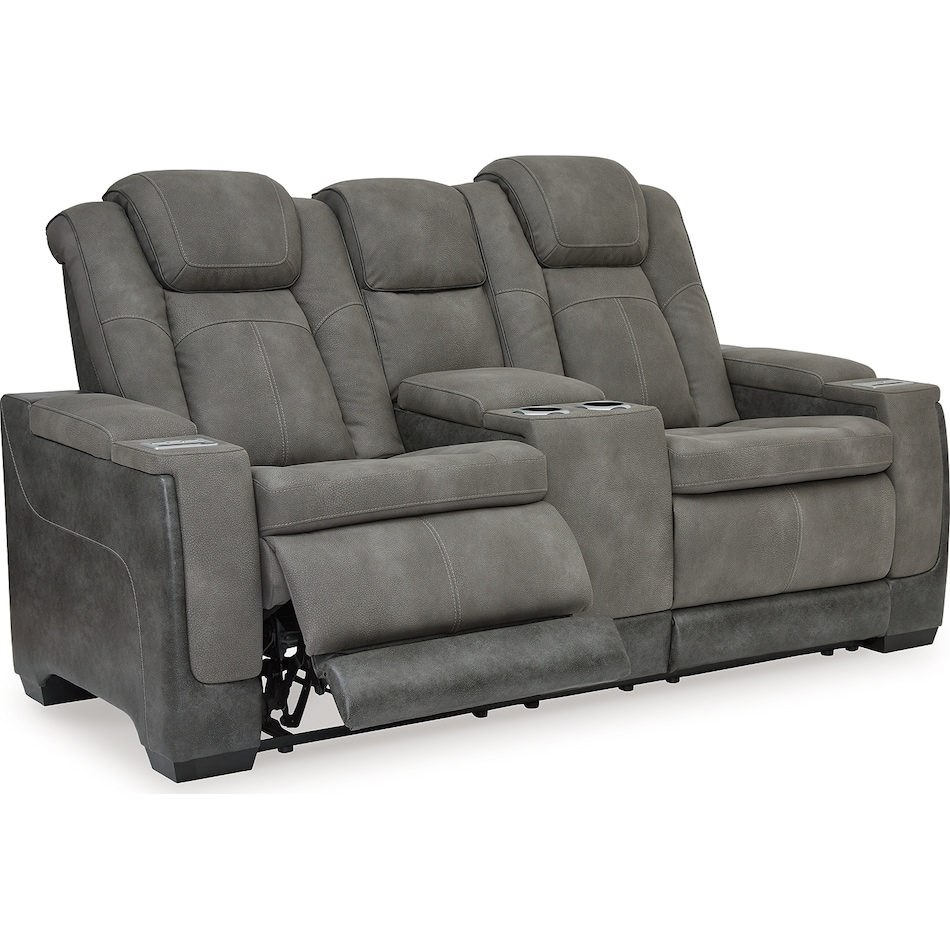 next gen durapella slate power reclining console loveseat   