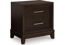 neymorton dark grayish brown nightstand   