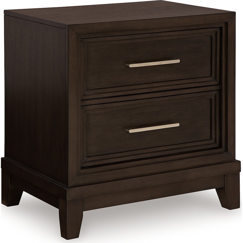 neymorton dark grayish brown nightstand   