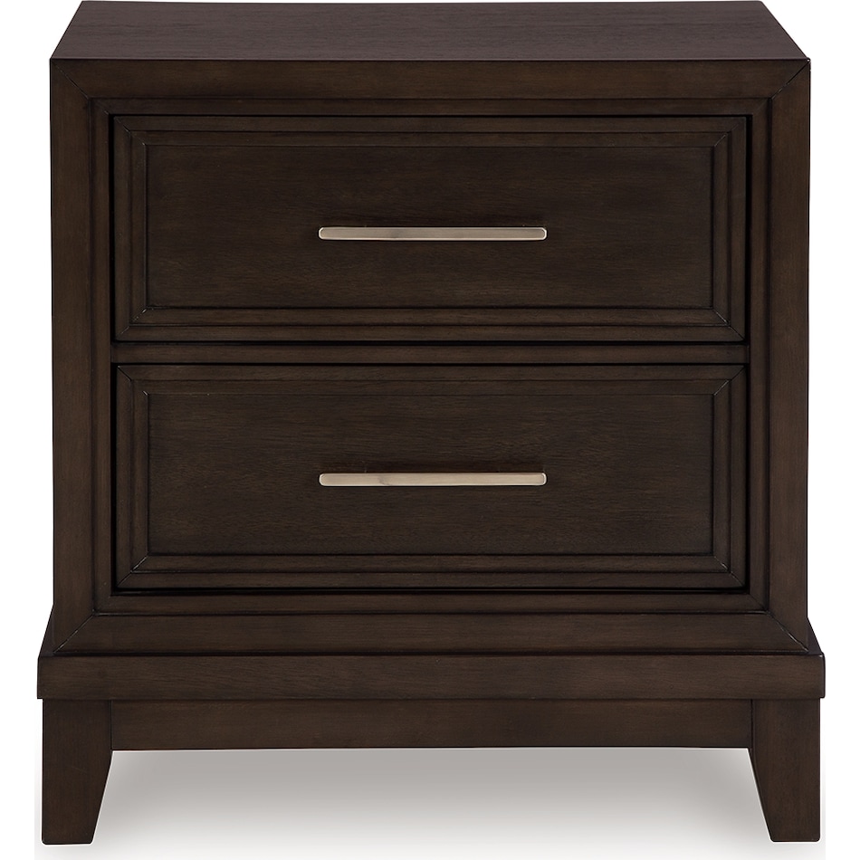 neymorton dark grayish brown nightstand   