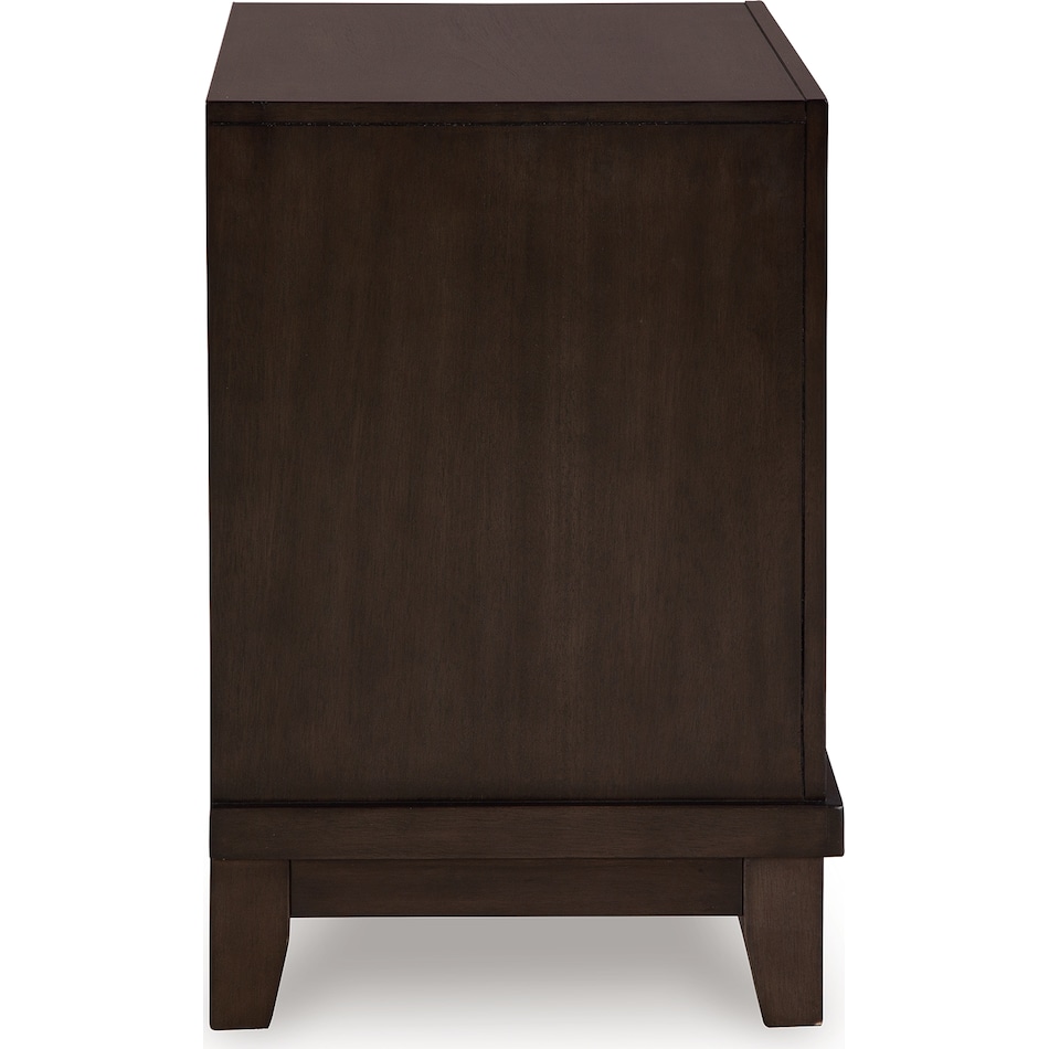 neymorton dark grayish brown nightstand   