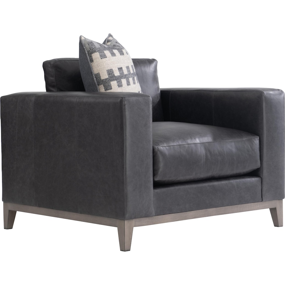 noel grey leather chair   