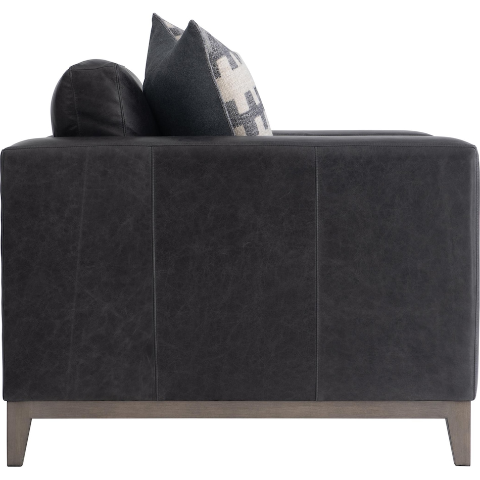 noel grey leather chair   