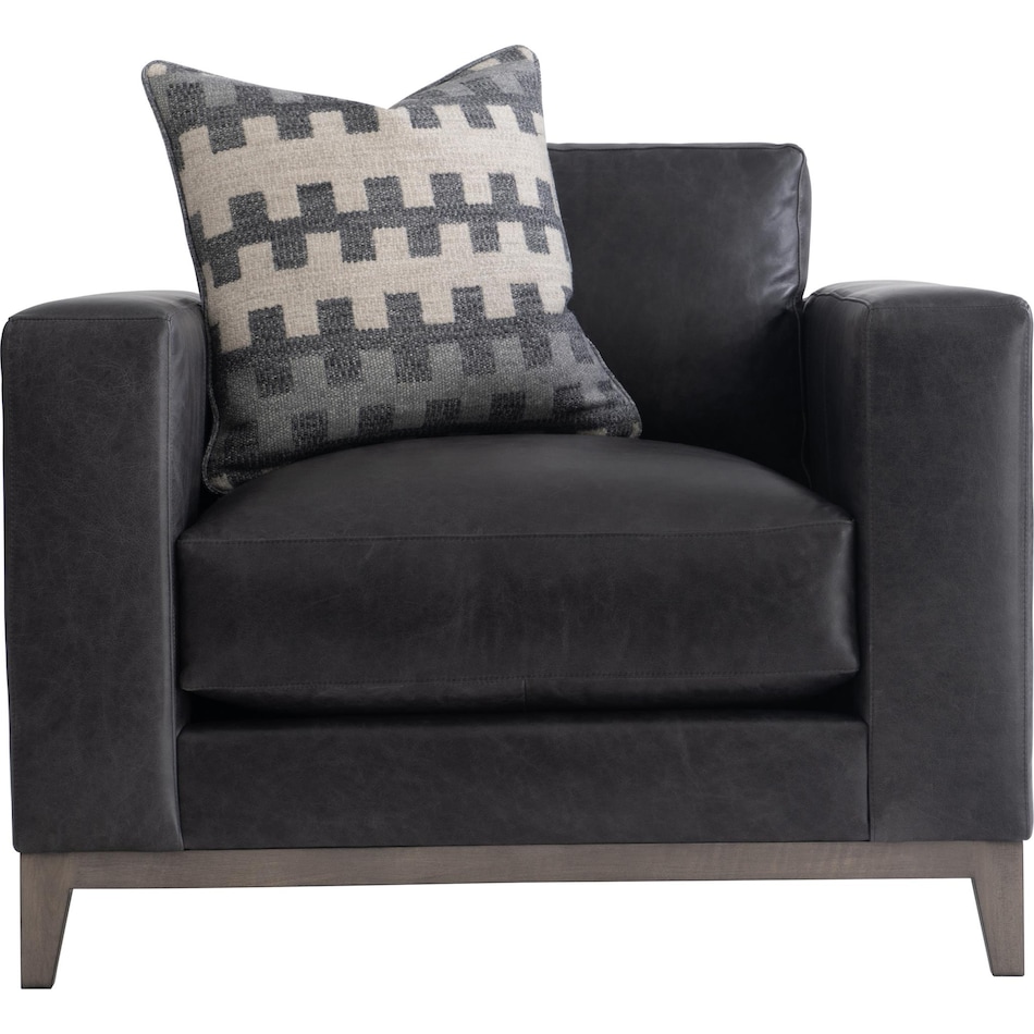 noel grey leather chair   