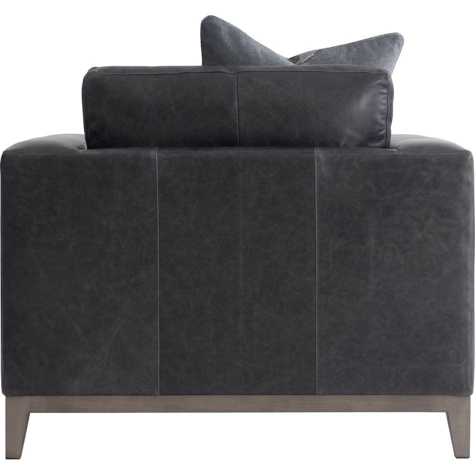 noel grey leather chair   