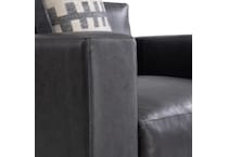 noel grey leather chair   
