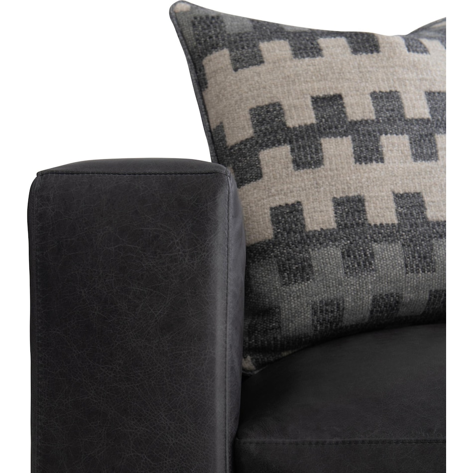 noel grey leather chair   