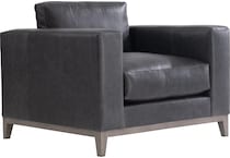 noel grey leather chair   
