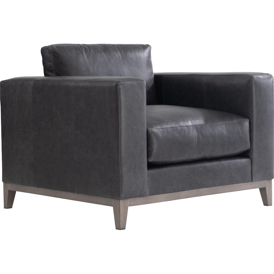 noel grey leather chair   