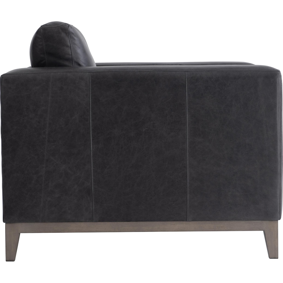 noel grey leather chair   