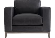 noel grey leather chair   