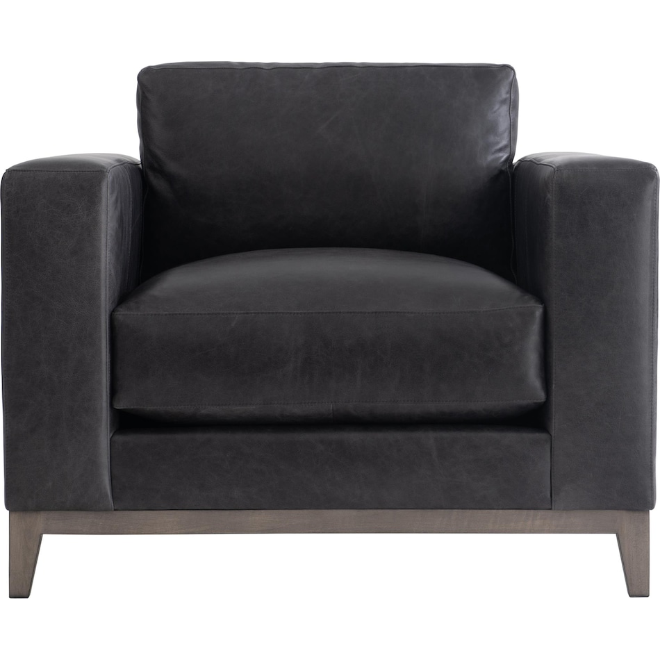 noel grey leather chair   