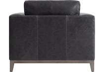 noel grey leather chair   