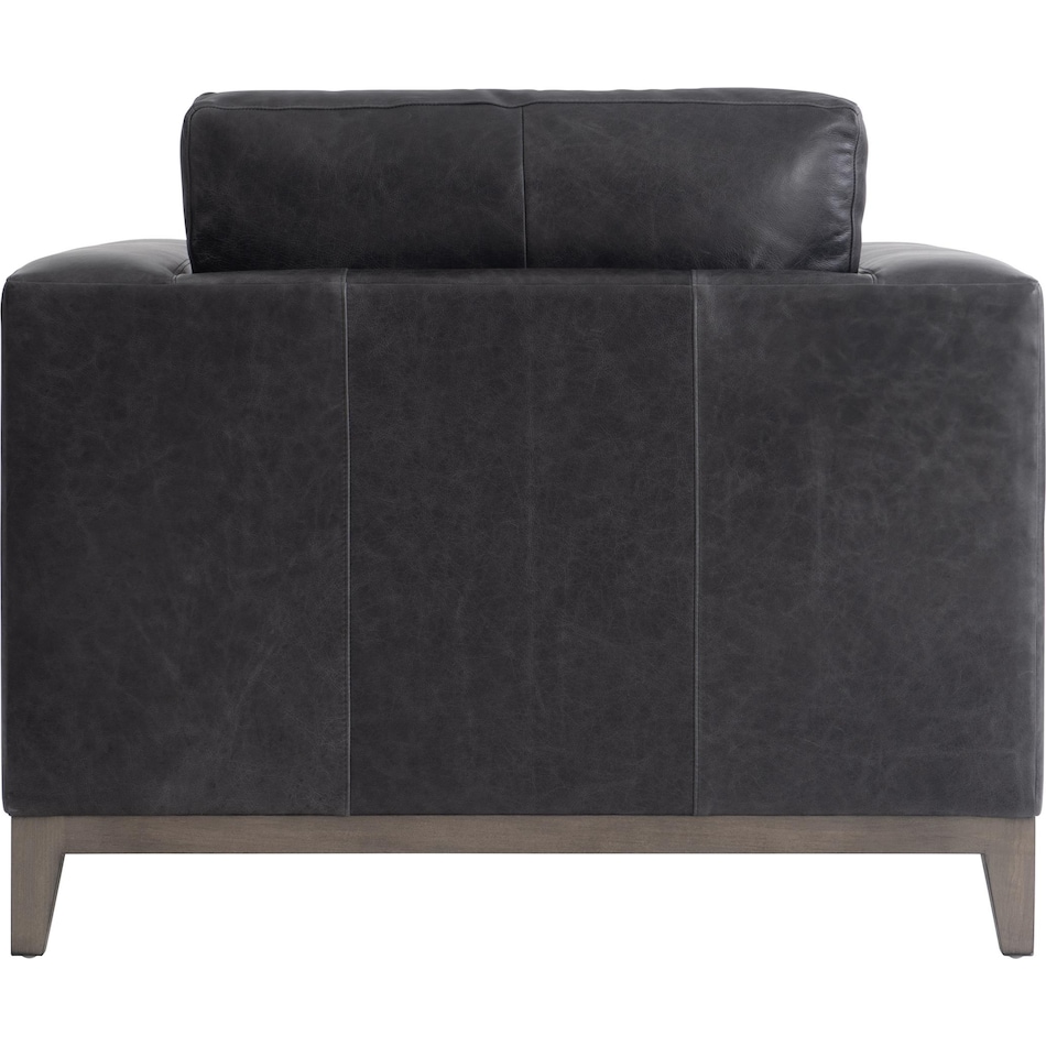 noel grey leather chair   