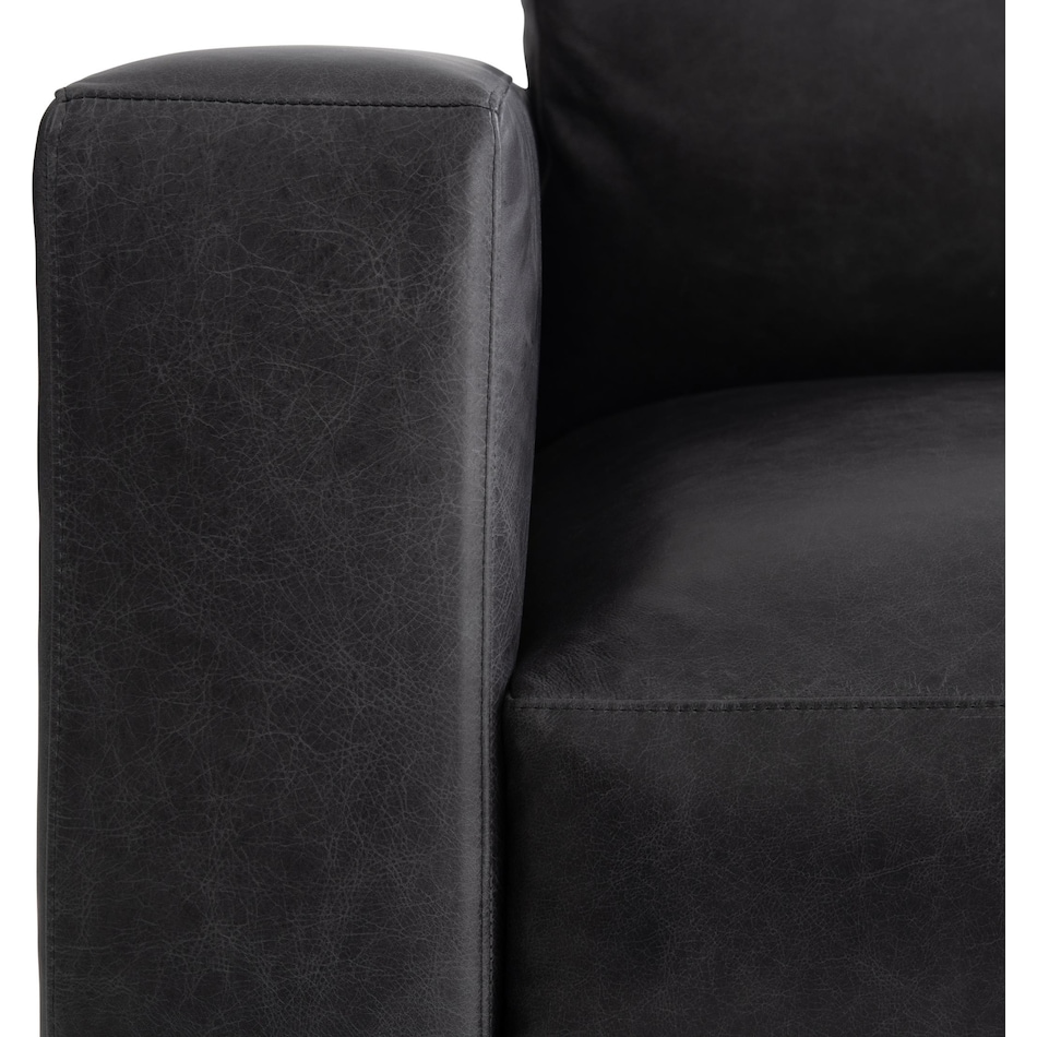 noel grey leather chair   