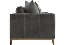 noel grey leather sofa   
