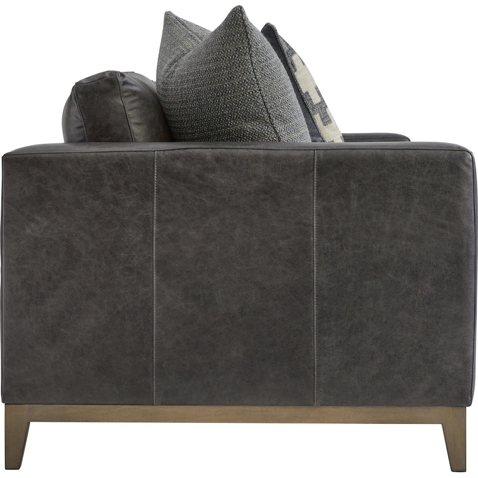 noel grey leather sofa   