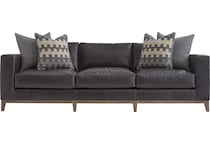 noel grey leather sofa   