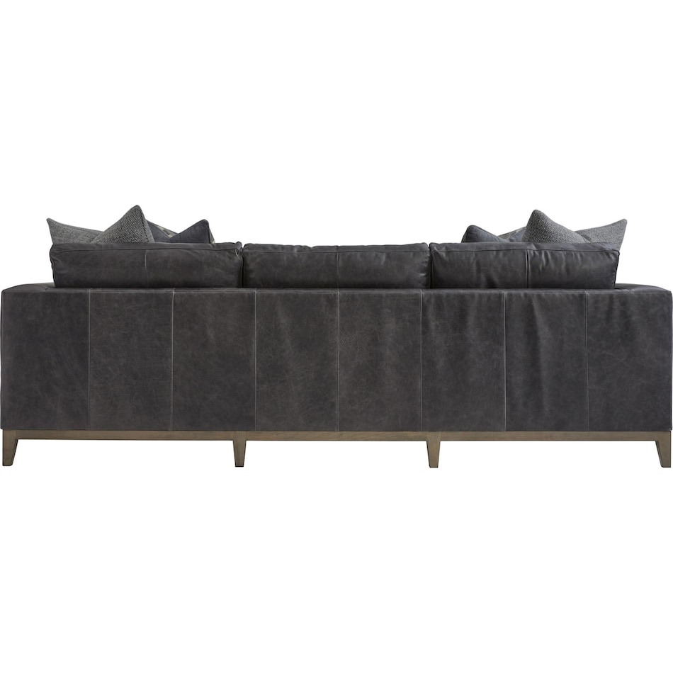 noel grey leather sofa   