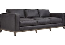 noel grey leather sofa   