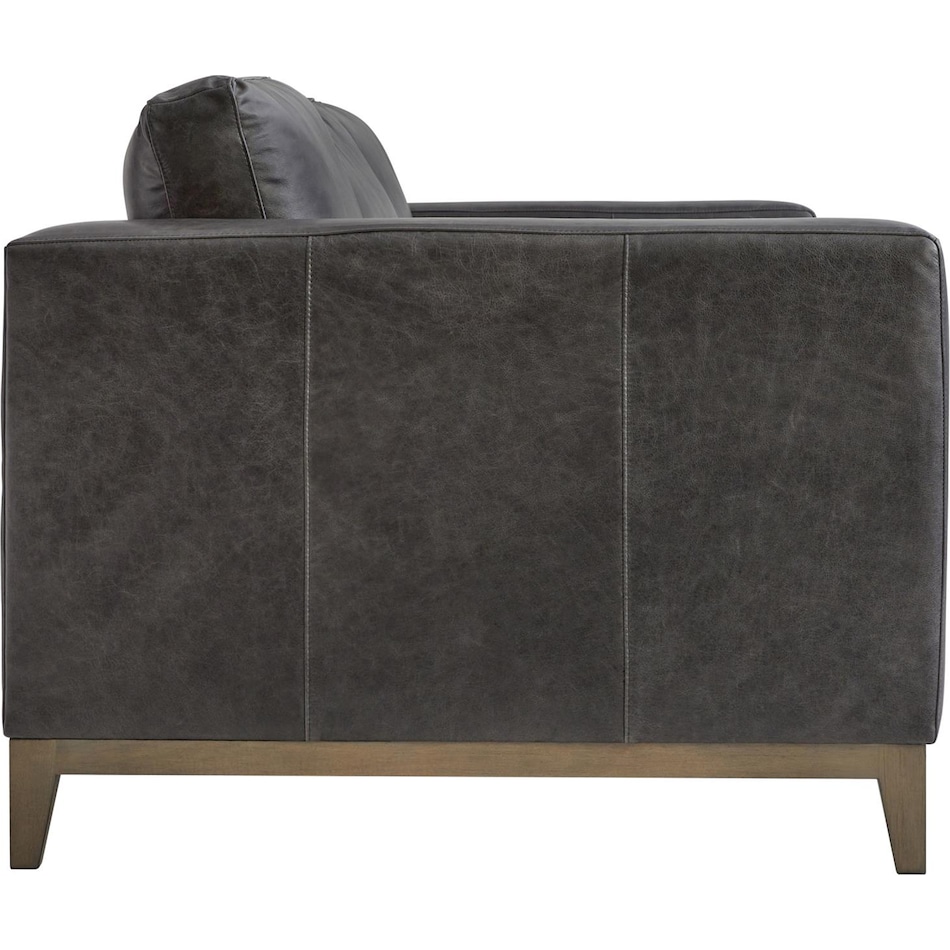 noel grey leather sofa   
