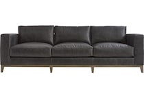 noel grey leather sofa   