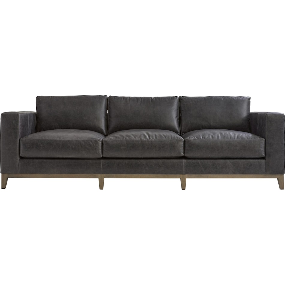 noel grey leather sofa   