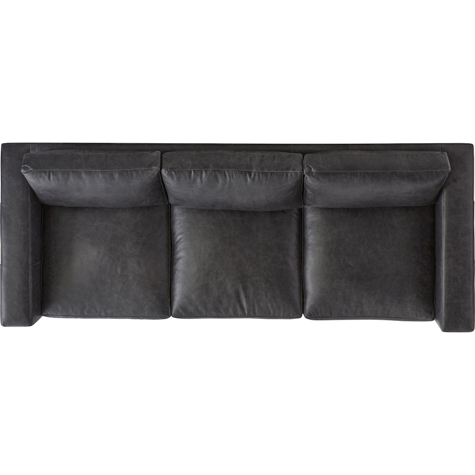 noel grey leather sofa   