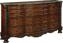 north shore dark brown dresser   