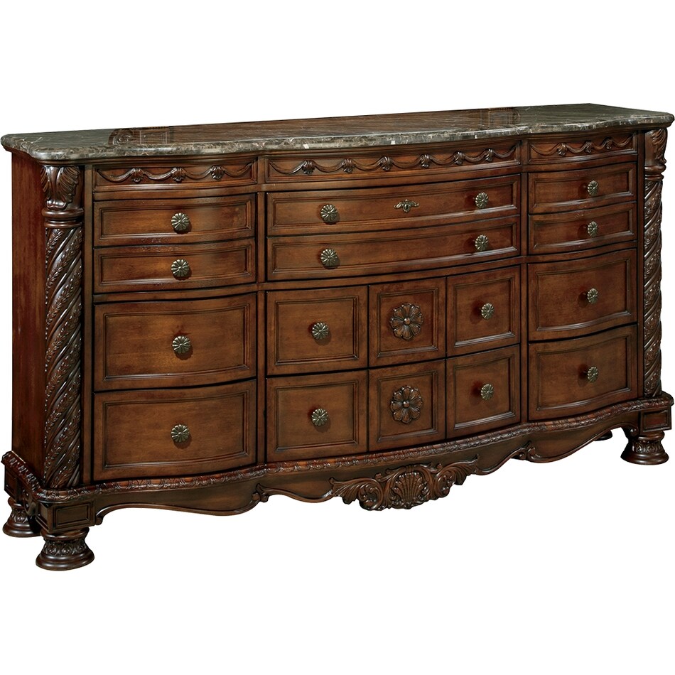 north shore dark brown dresser   