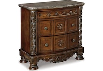 north shore dark brown nightstand   
