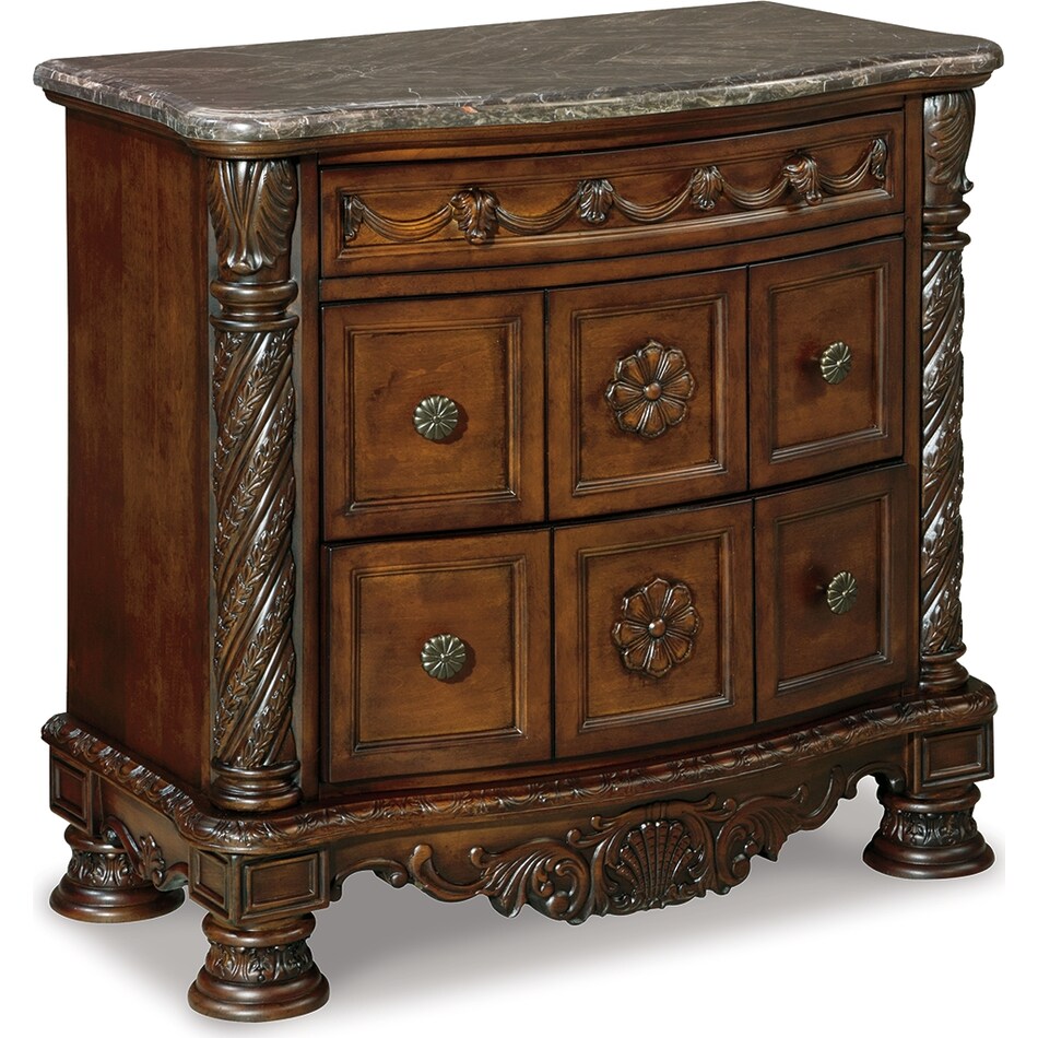 north shore dark brown nightstand   