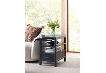 nova blue chairside table   