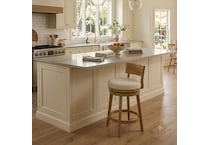 nowles white boucle barstool   