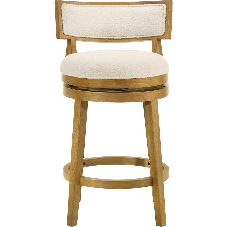 nowles white boucle barstool   