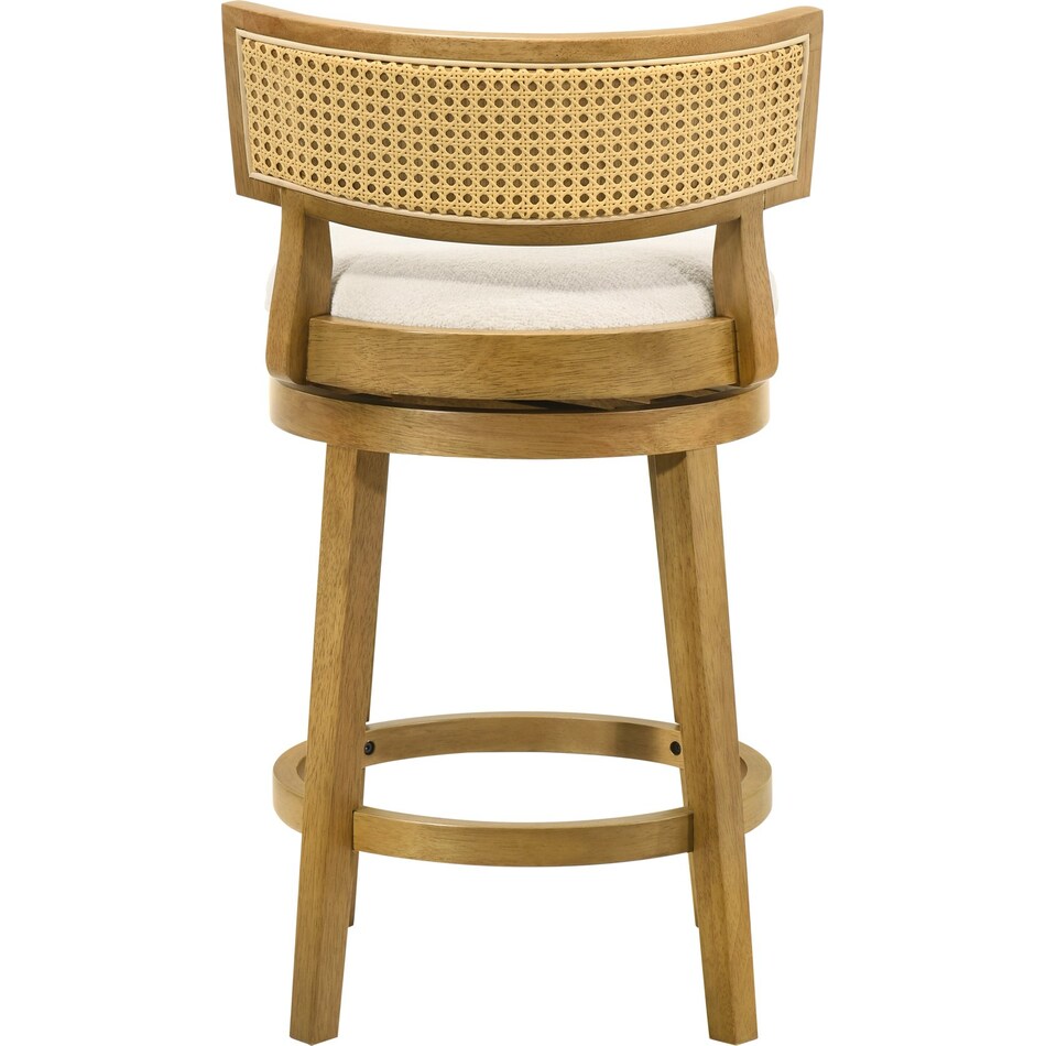 nowles white boucle barstool   