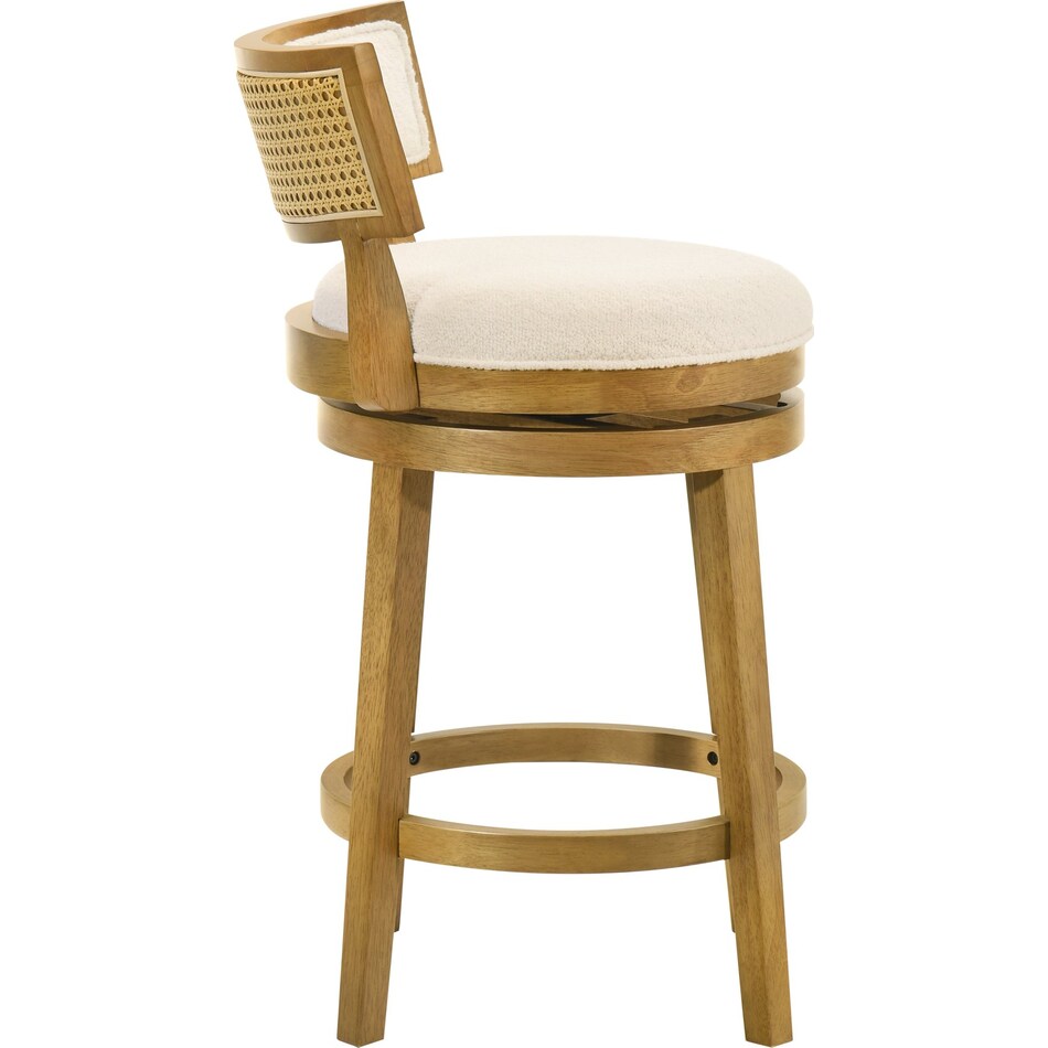 nowles white boucle barstool   